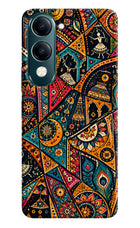 Folk Print Vivo Y19s 5G Hard Case Back Cover by Casekaro