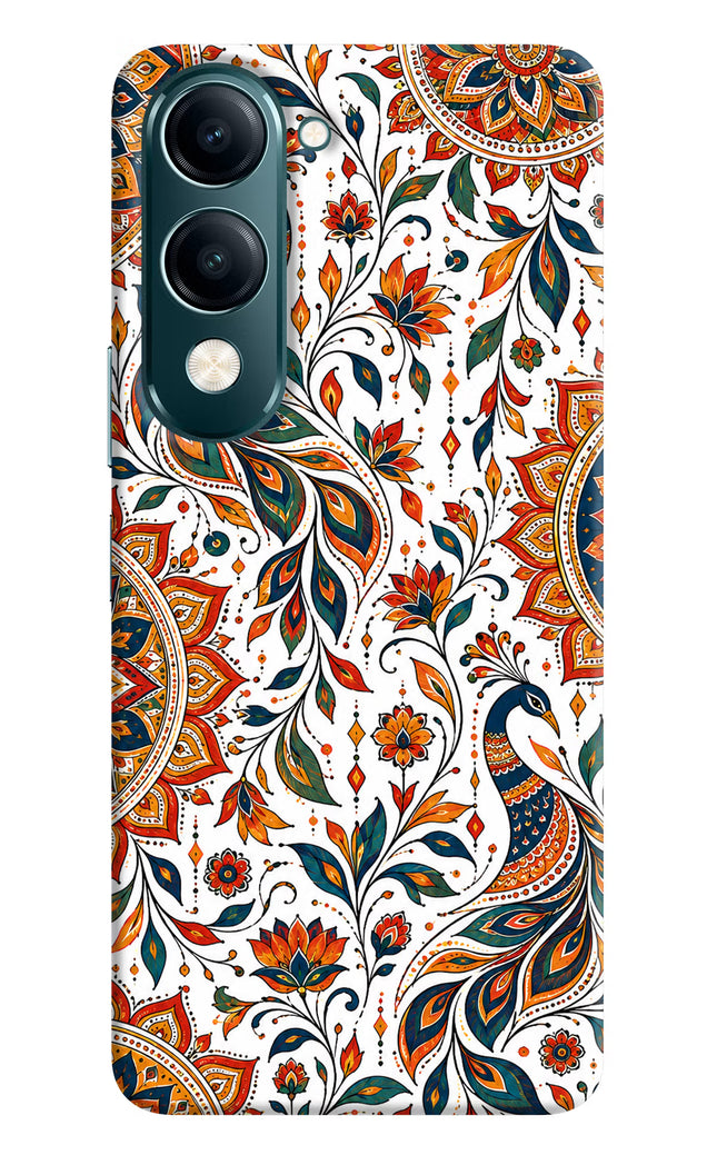 White Mayura Vivo Y19s 5G Hard Case Back Cover by Casekaro