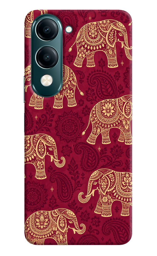 Maroon Elephant Vivo Y19s 5G Hard Case Back Cover by Casekaro
