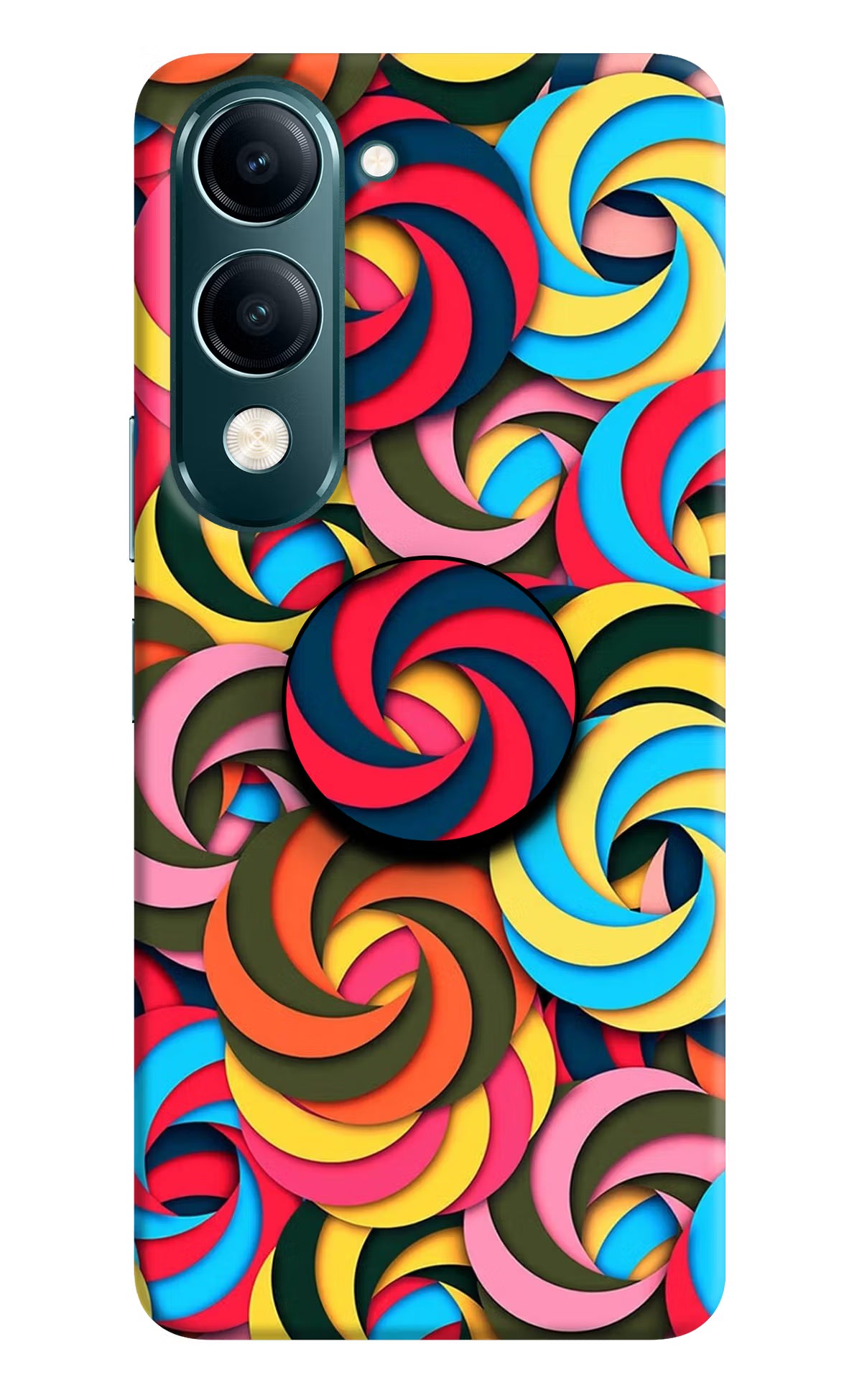 Spiral Pattern Vivo Y19s 5G Pop Case