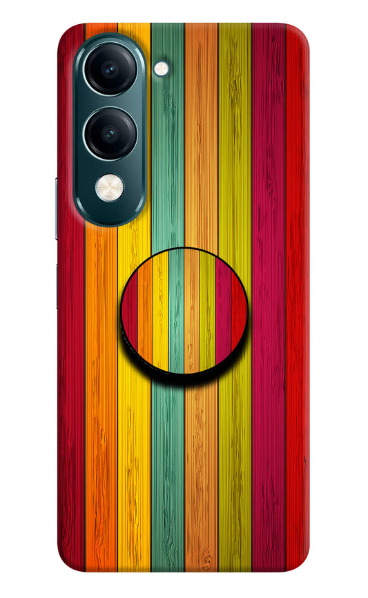 Multicolor Wooden Vivo Y19s 5G Pop Case