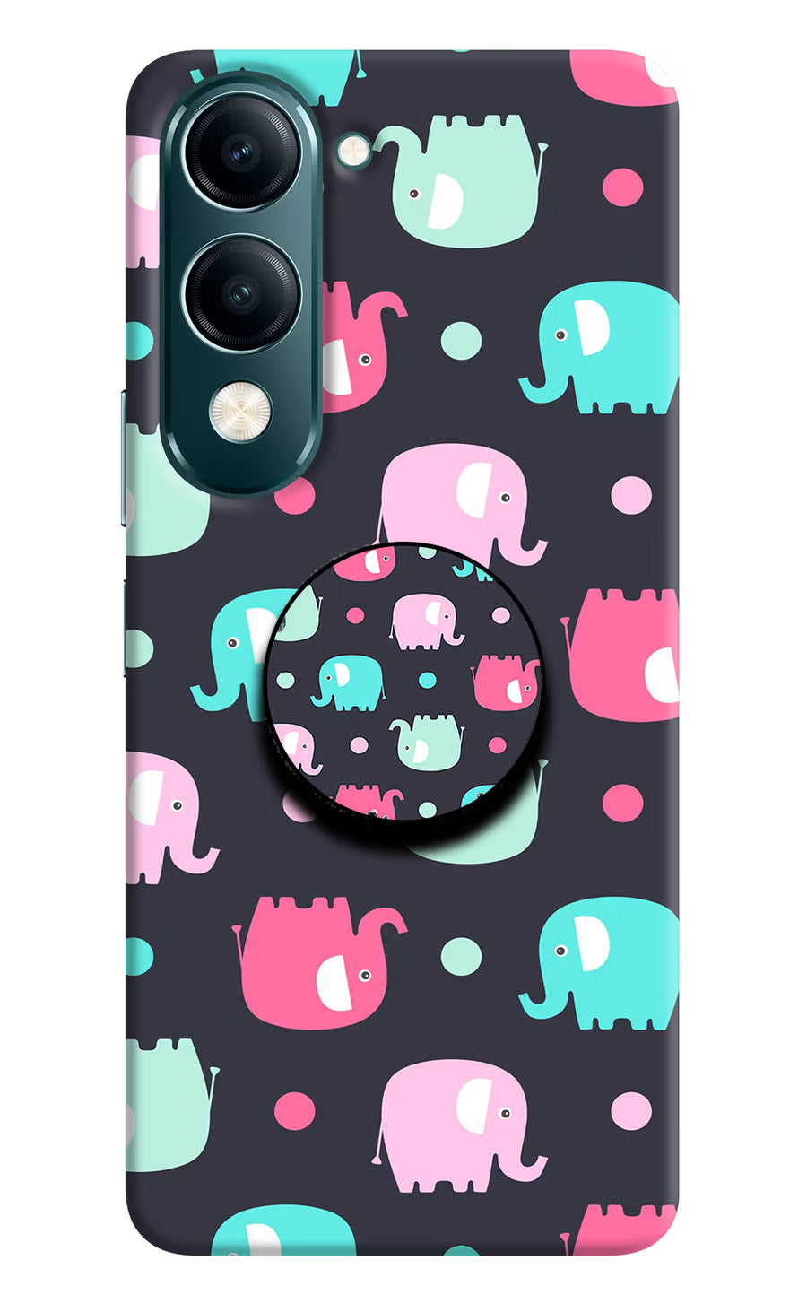 Baby Elephants Vivo Y19s 5G Pop Case, Hard case
