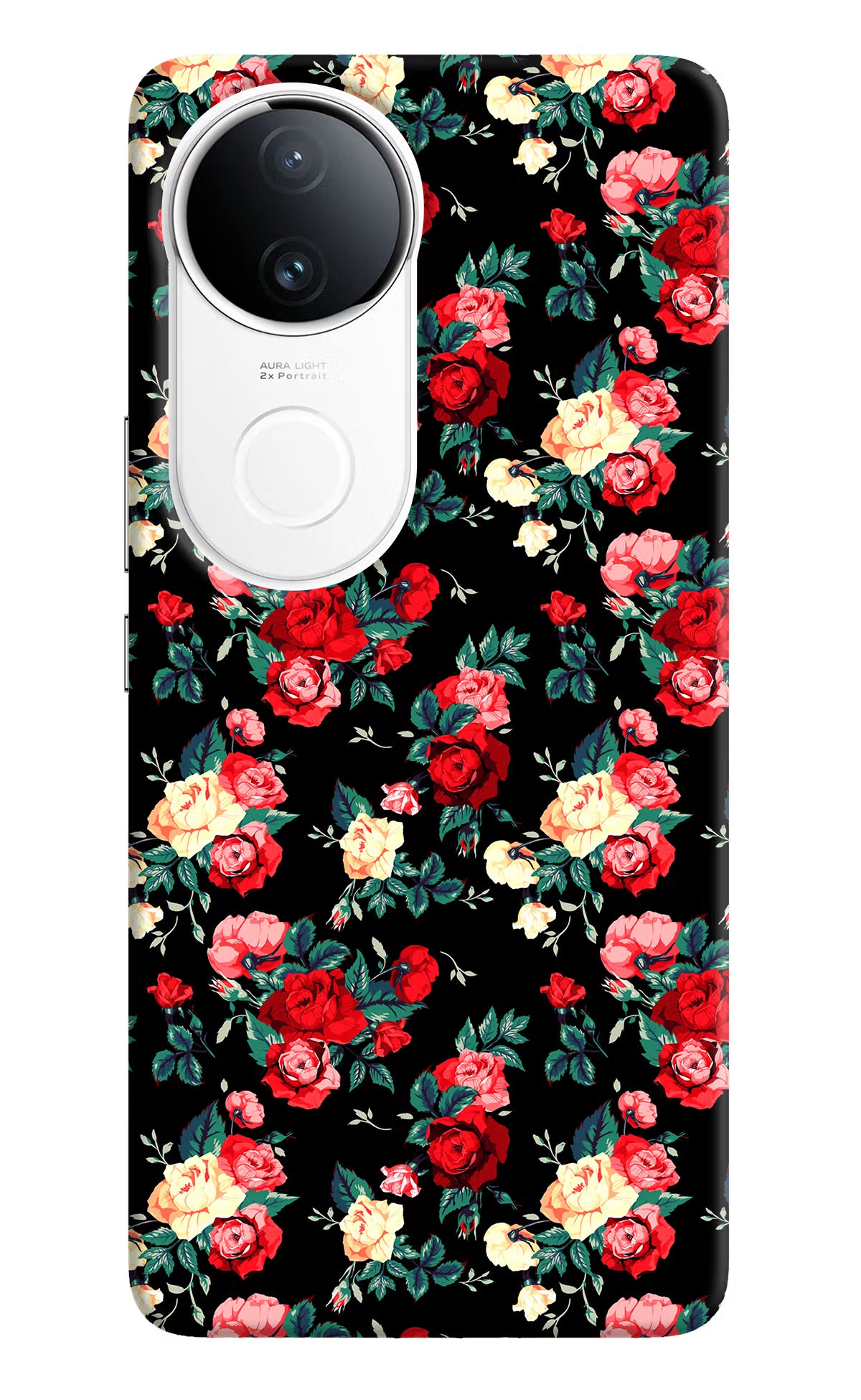 Rose Pattern Vivo T4R 5G Hard Case Back Cover by Casekaro