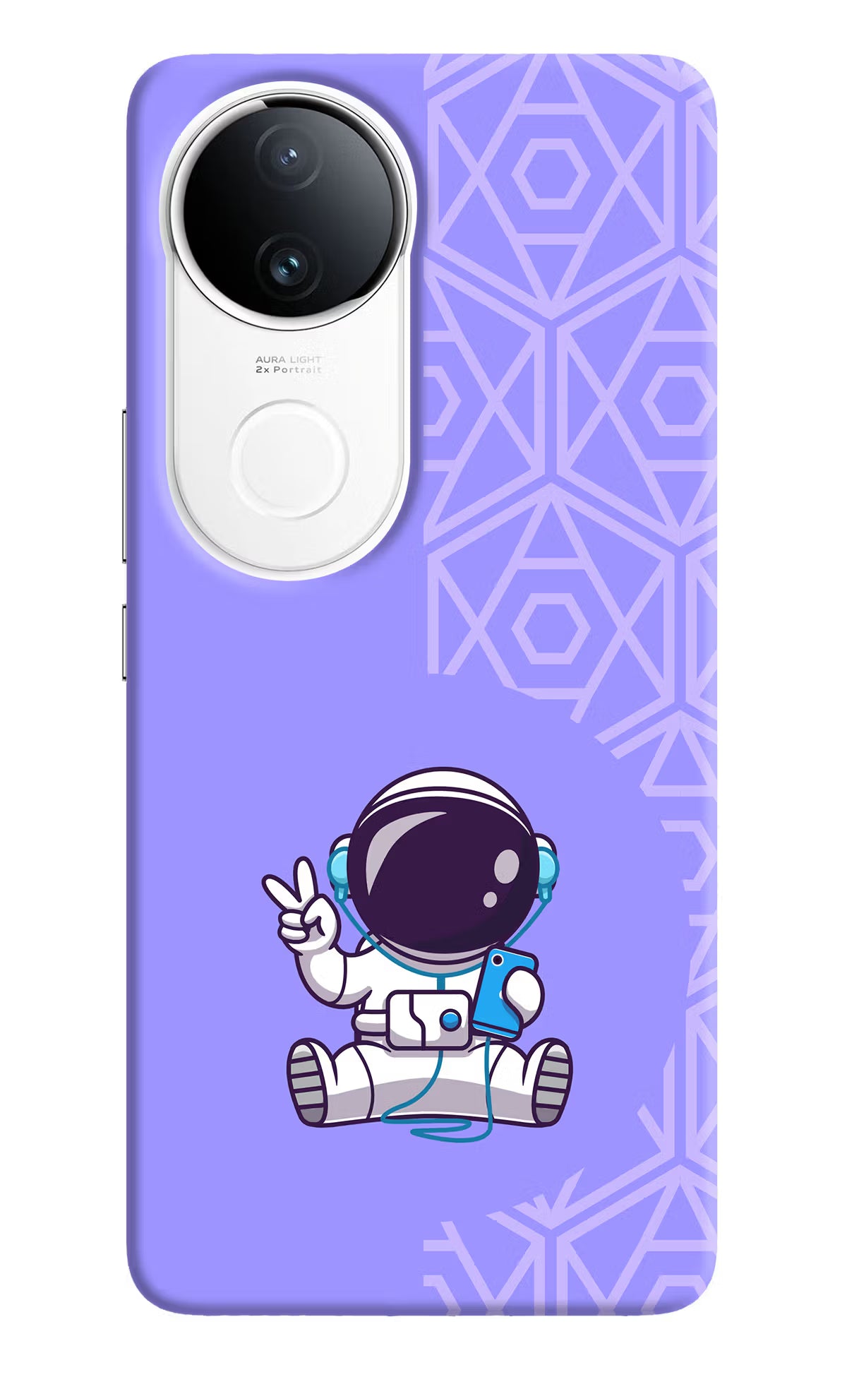Cute Astronaut Chilling Vivo T4R 5G Hard Case Back Cover by Casekaro