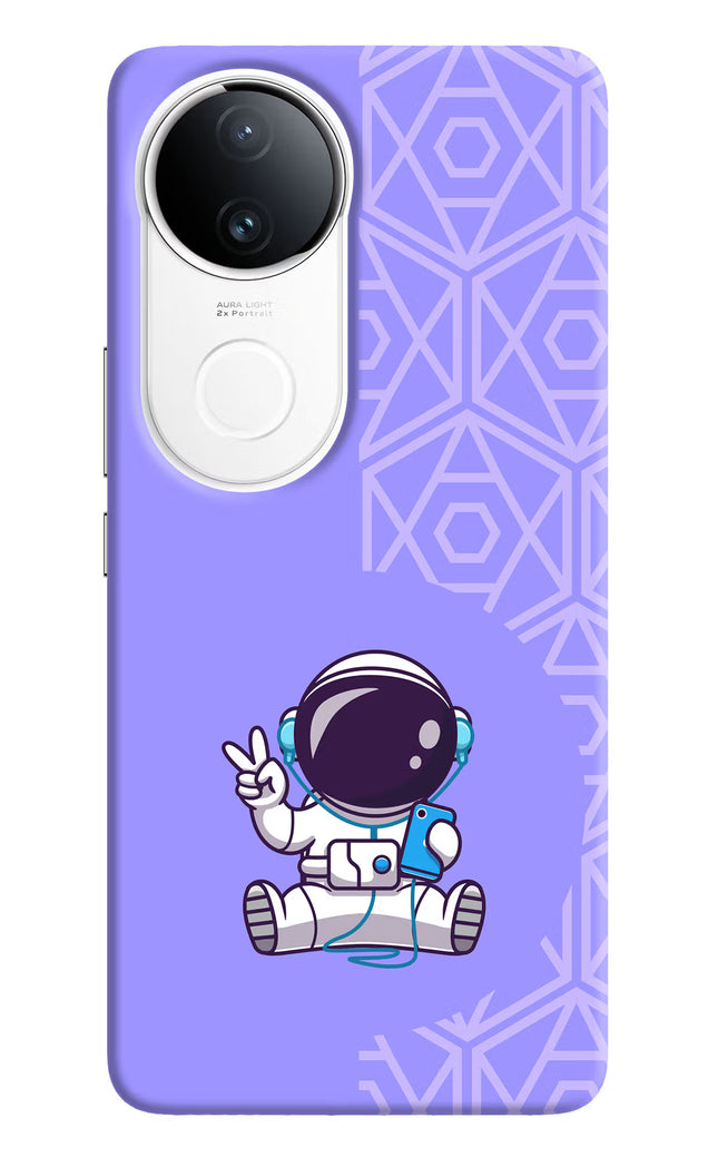 Cute Astronaut Chilling Vivo T4R 5G Hard Case Back Cover by Casekaro