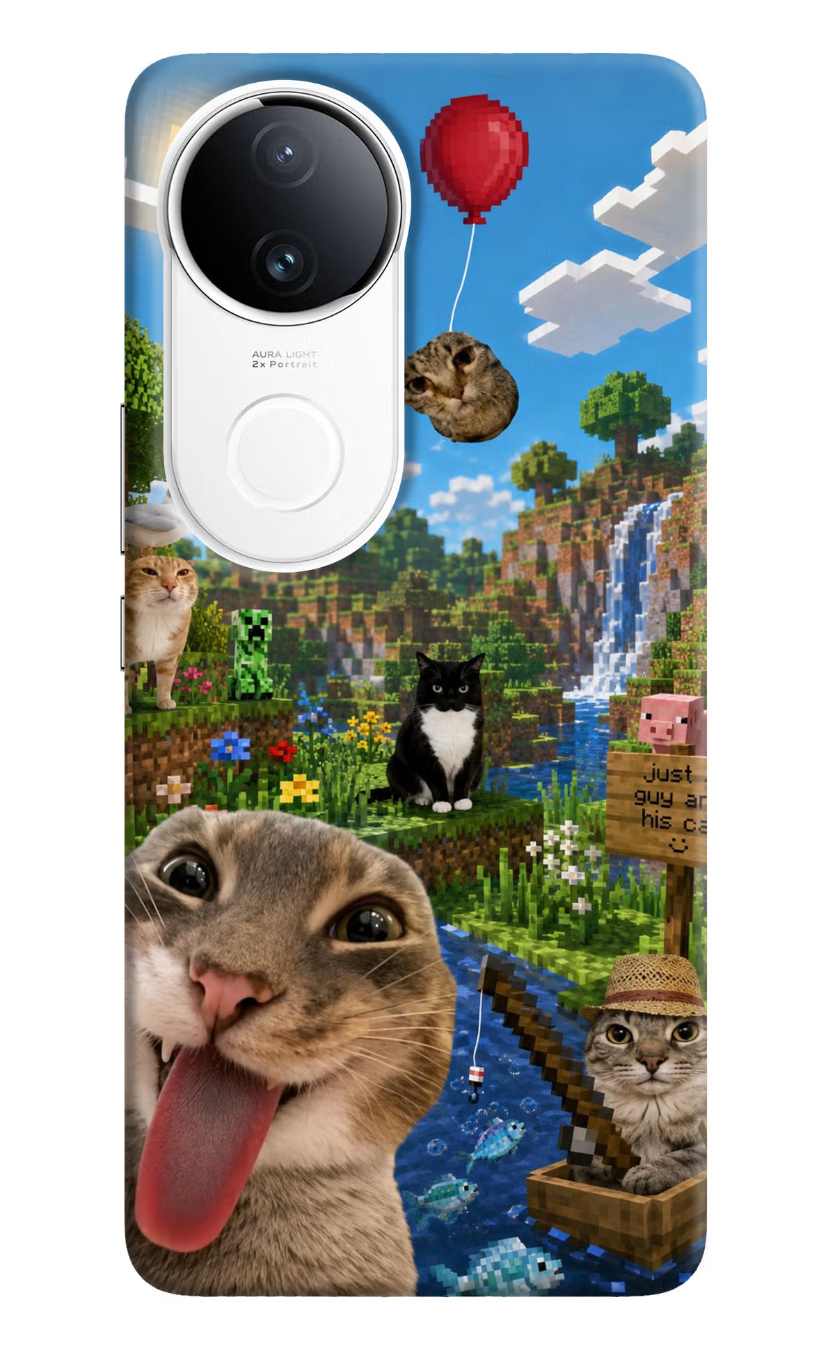Minecraft Cat Chaos Vivo T4R 5G Back Cover