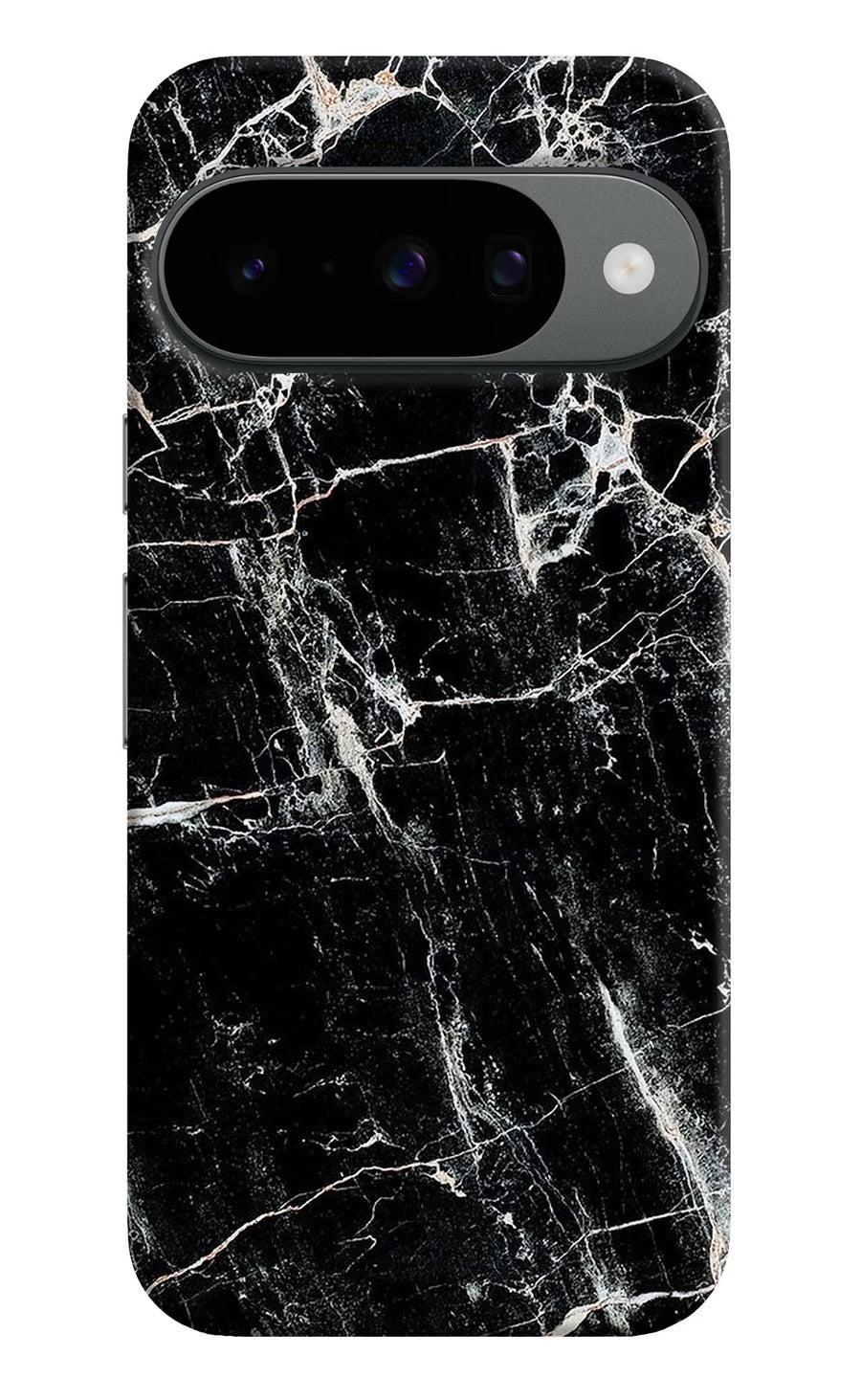 Black Marble Texture Google Pixel 10 Back Cover, Hard case