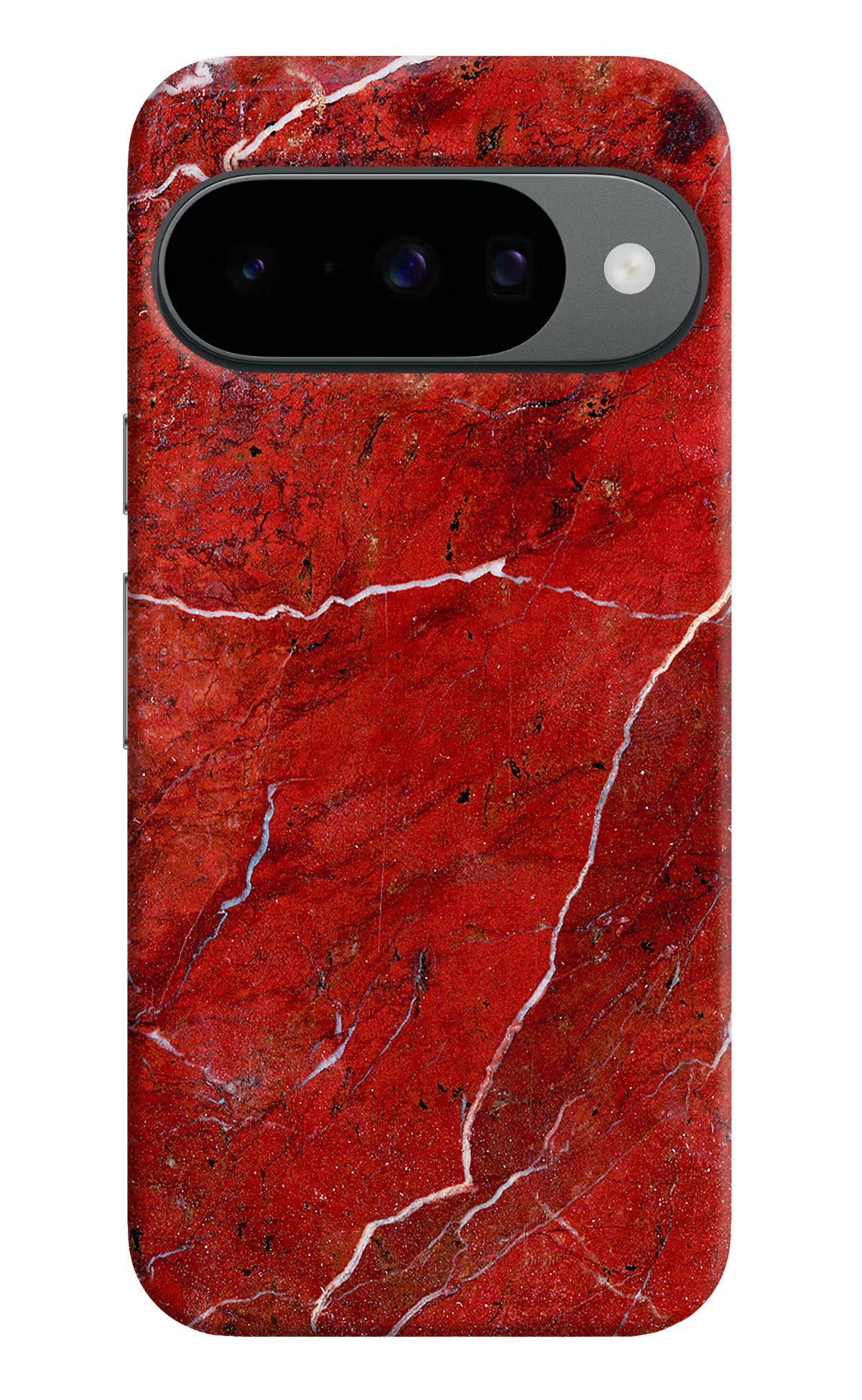 Red Marble Design Google Pixel 10 Hard Case Back Cover by Casekaro