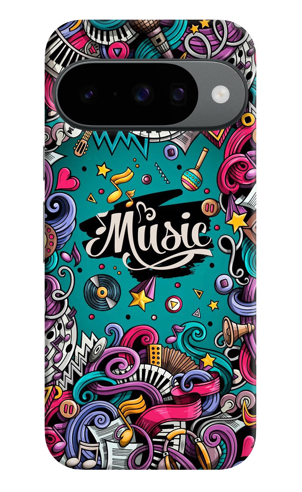 Music Graffiti Google Pixel 10 Hard Case Back Cover by Casekaro