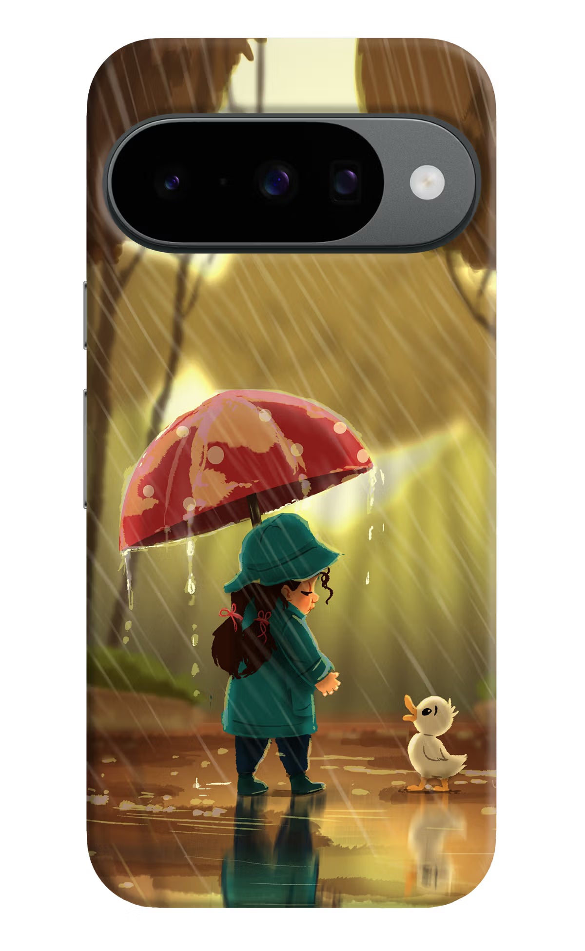 Rainy Day Google Pixel 10 Hard Case Back Cover by Casekaro