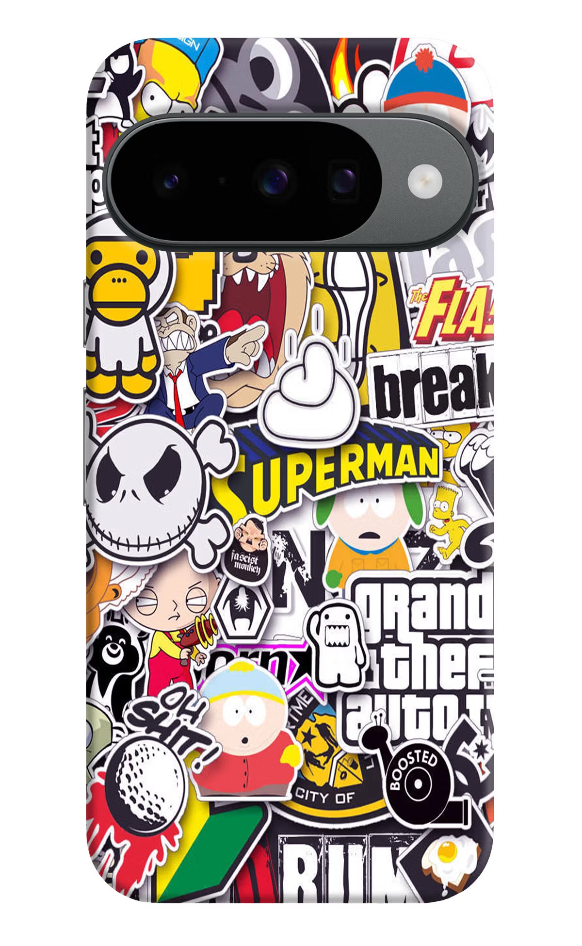 Sticker Bomb Google Pixel 10 Hard Case Back Cover by Casekaro