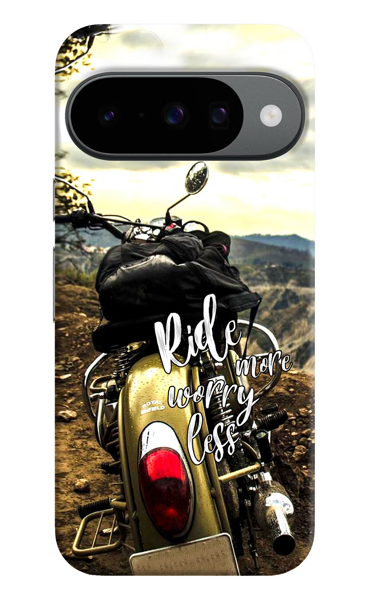 Ride More Worry Less Google Pixel 10 Hard Case Back Cover by Casekaro