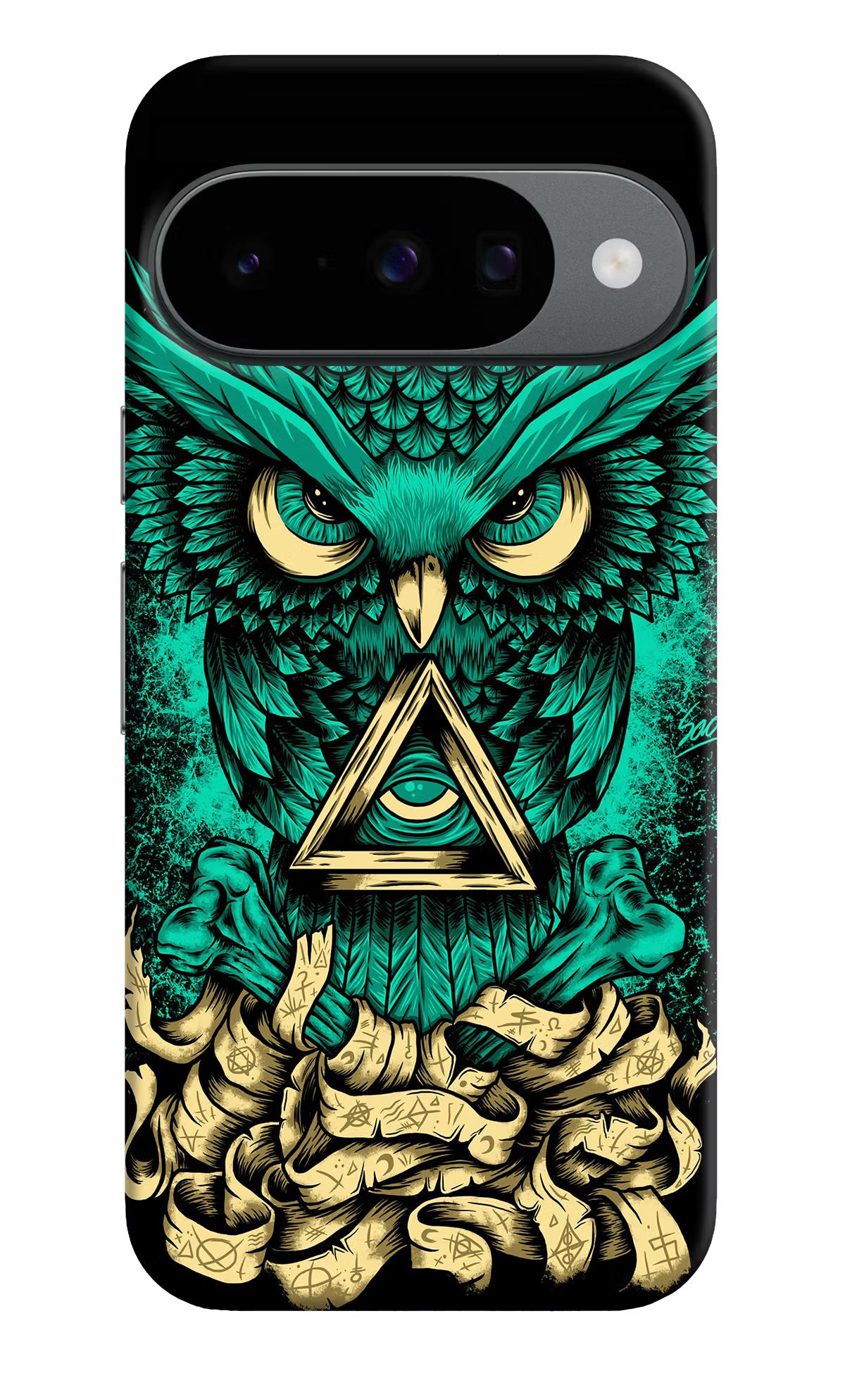 Green Owl Google Pixel 10 Hard Case Back Cover by Casekaro