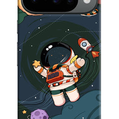 Cartoon Astronaut Google Pixel 10 Hard Case Back Cover by Casekaro