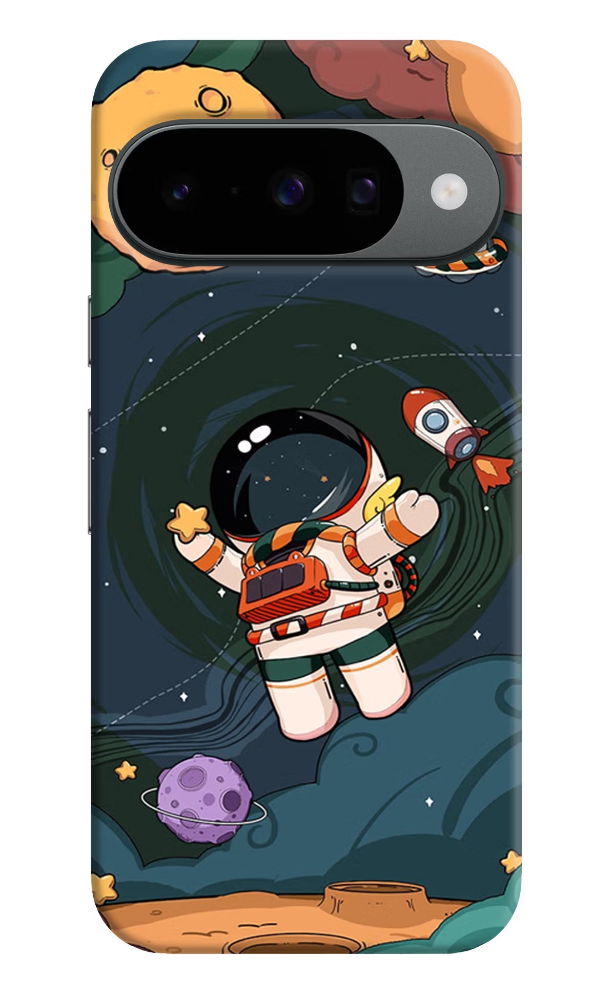 Cartoon Astronaut Google Pixel 10 Hard Case Back Cover by Casekaro