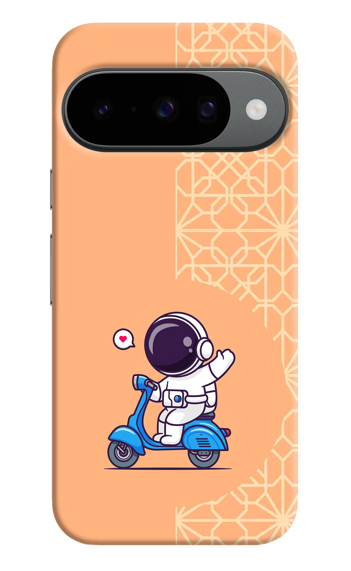 Cute Astronaut Riding Google Pixel 10 Hard Case Back Cover by Casekaro
