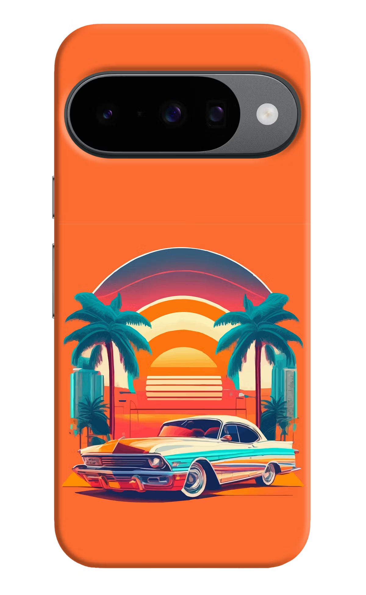 Palm Drive 80s Google Pixel 10 Hard Case Back Cover by Casekaro