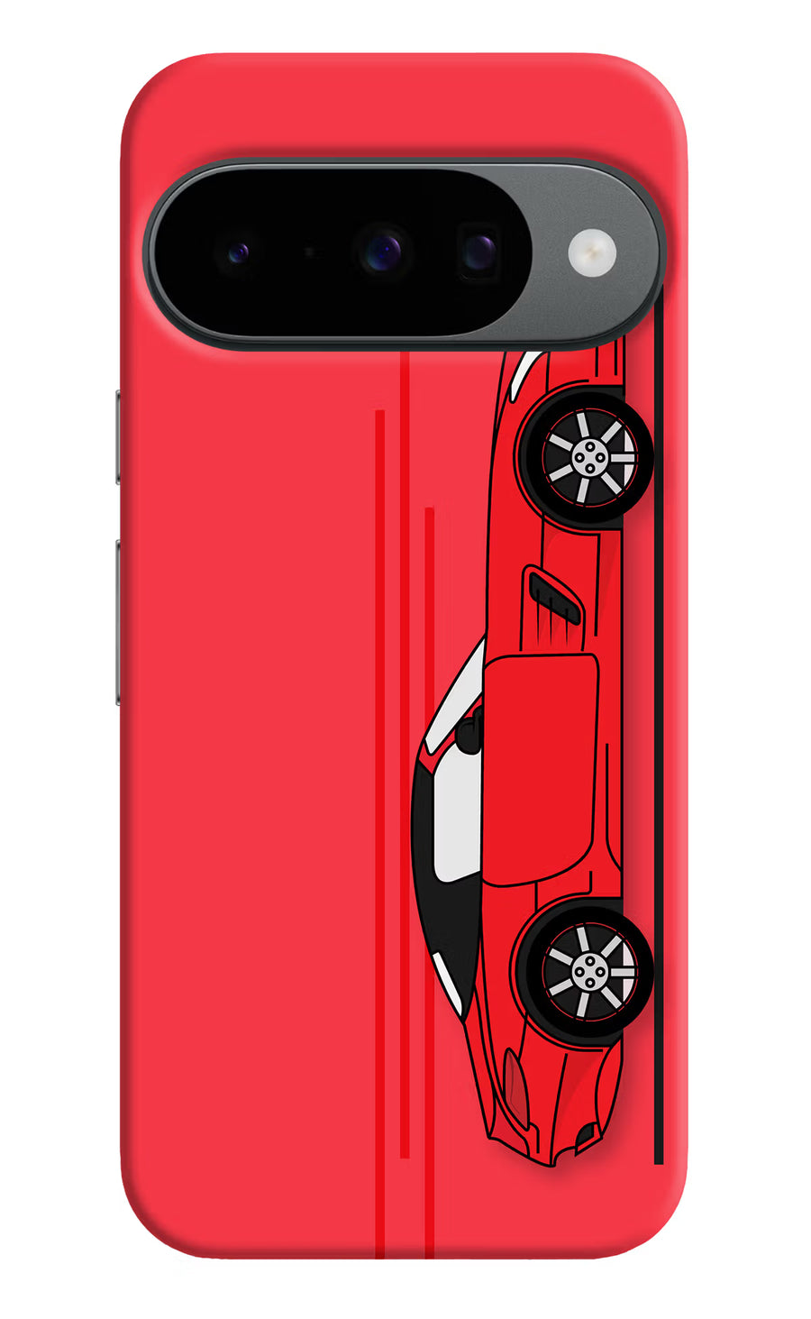 Red Velocity Google Pixel 10 Back Cover, Hard case