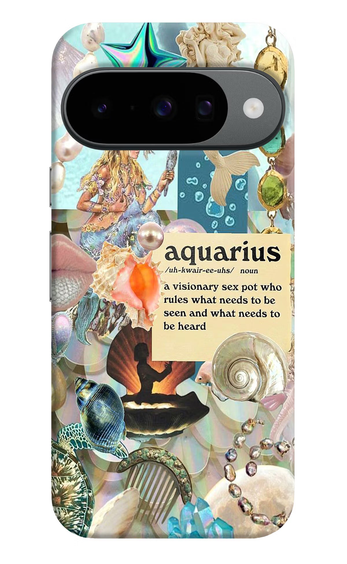 Aquarius Zodiac Google Pixel 10 Hard Case Back Cover by Casekaro