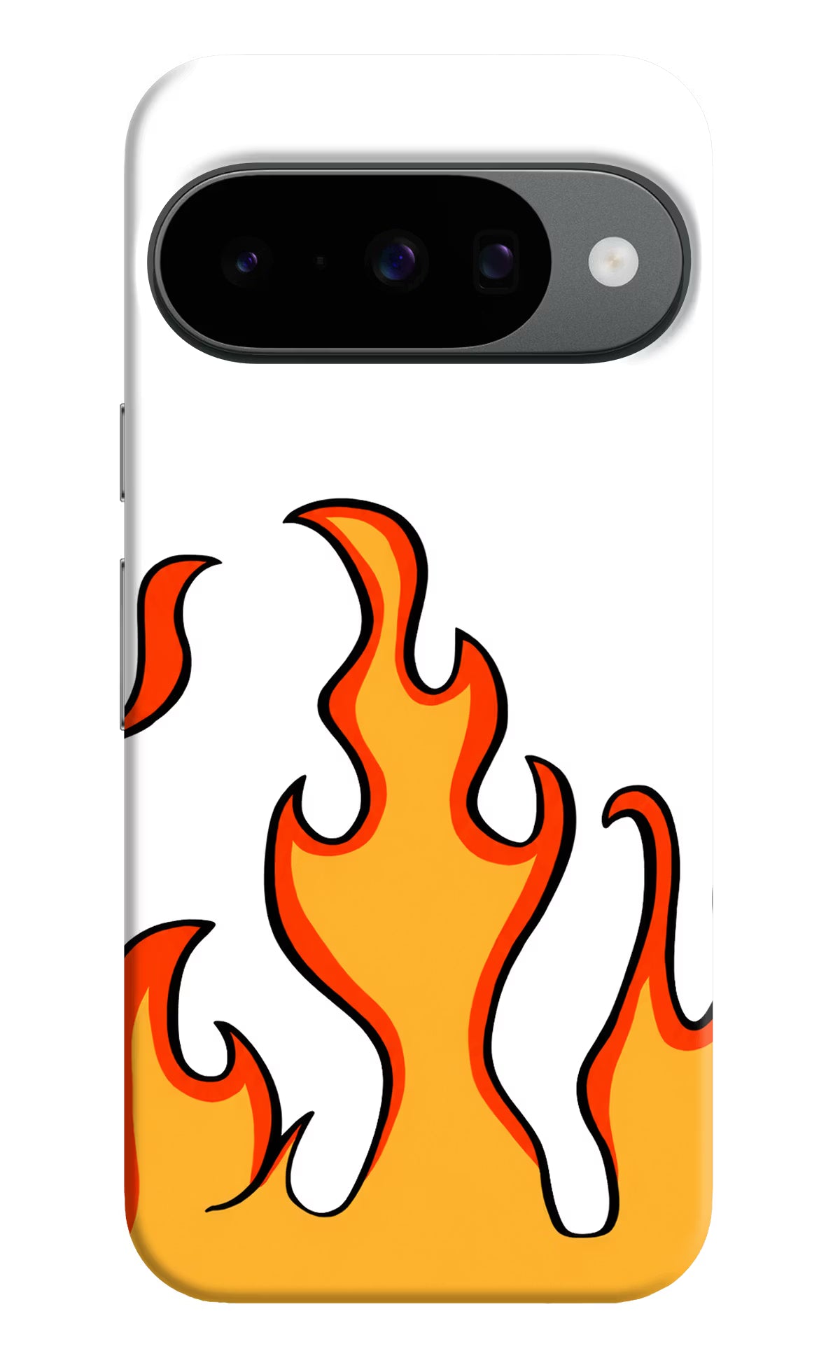 Fired Up – White Google Pixel 10 Hard Case Back Cover by Casekaro