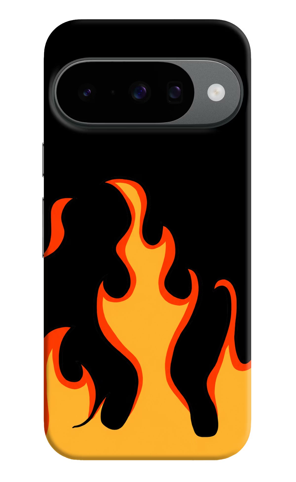 Fired Up – Black Google Pixel 10 Hard Case Back Cover by Casekaro