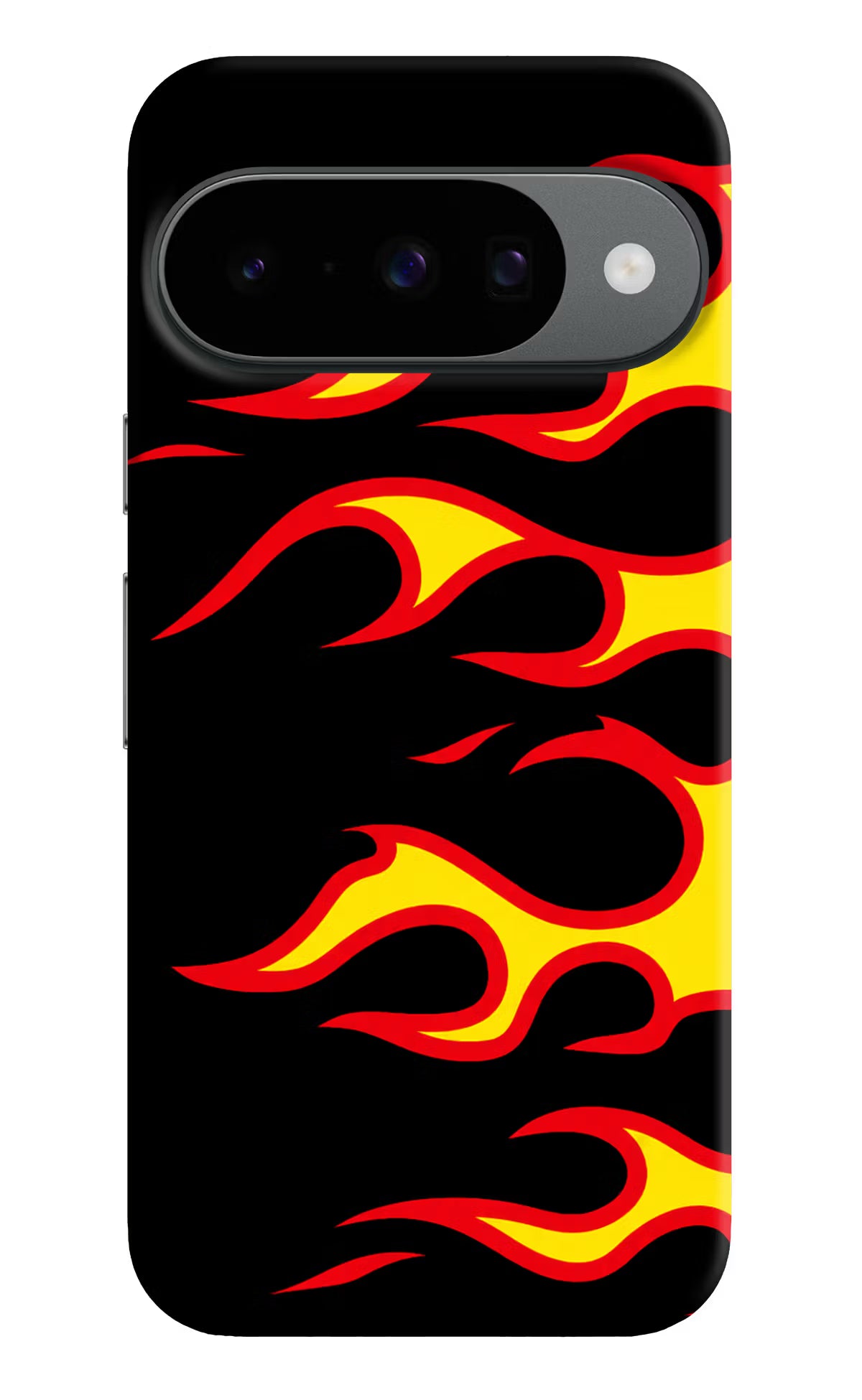 Side Sweep Flames Google Pixel 10 Hard Case Back Cover by Casekaro