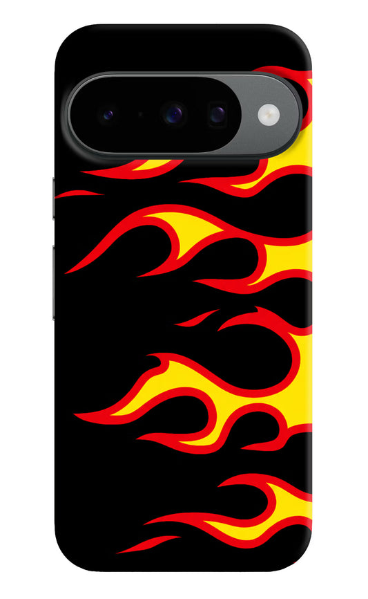 Side Sweep Flames Google Pixel 10 Hard Case Back Cover by Casekaro