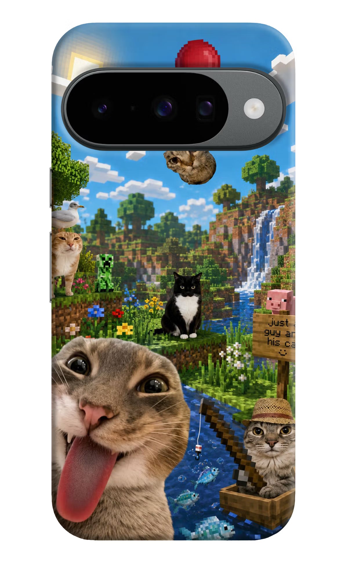 Minecraft Cat Chaos Google Pixel 10 Back Cover