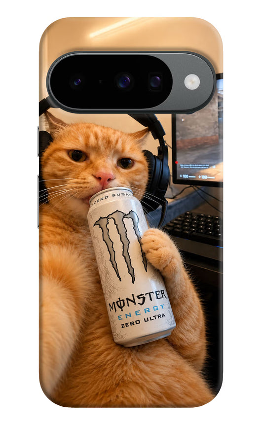 Gamer Cat Energy Google Pixel 10 Hard Case Back Cover by Casekaro