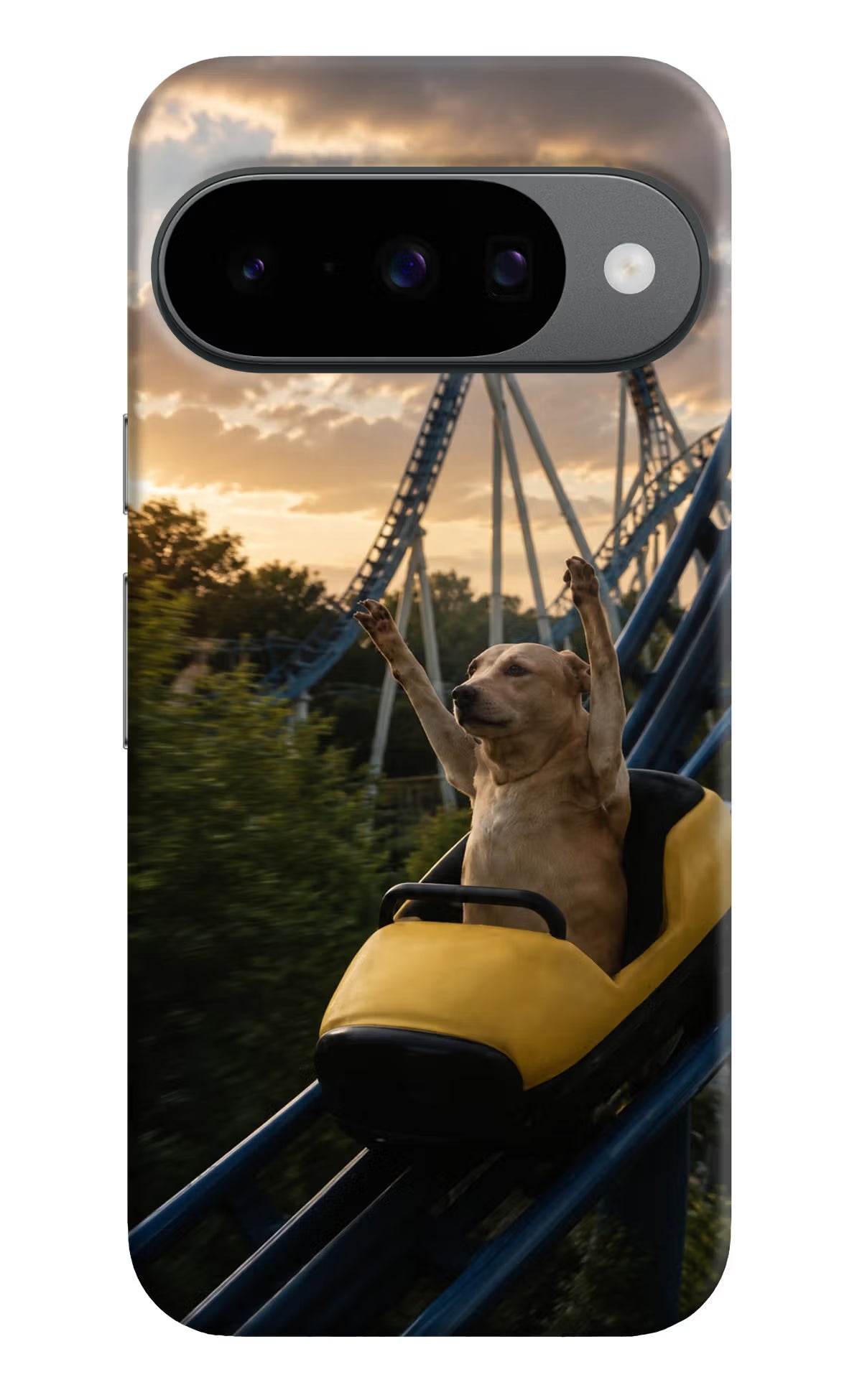 Rollercoaster Dog Google Pixel 10 Hard Case Back Cover by Casekaro