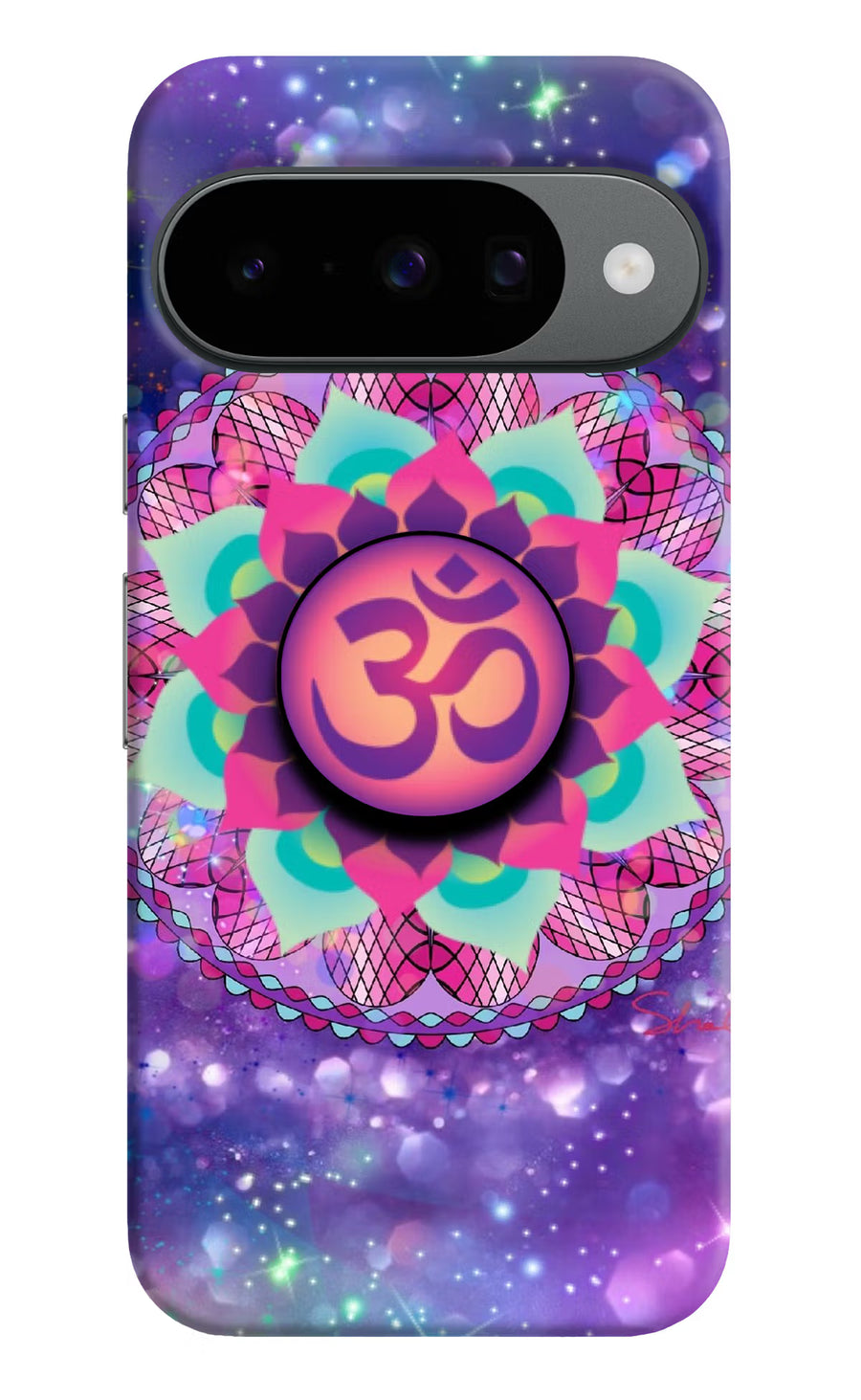Om Purple Google Pixel 10 Pop Case, Hard case