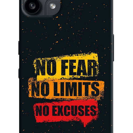 No Fear No Limits No Excuse Nothing Phone 3A Lite Back Cover