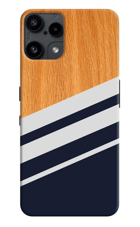 Blue and white wooden Nothing Phone 3A Lite Back Cover