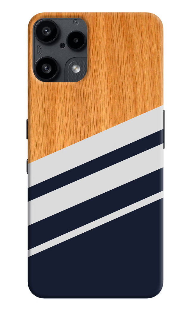 Blue and white wooden Nothing Phone 3A Lite Back Cover