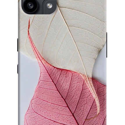White Pink Leaf Nothing Phone 3A Lite Back Cover