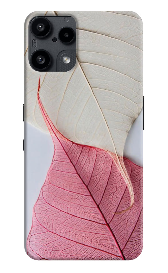 White Pink Leaf Nothing Phone 3A Lite Back Cover