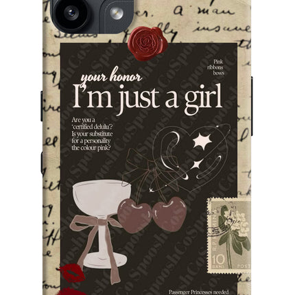 I am just a girl Nothing Phone 3A Lite Back Cover