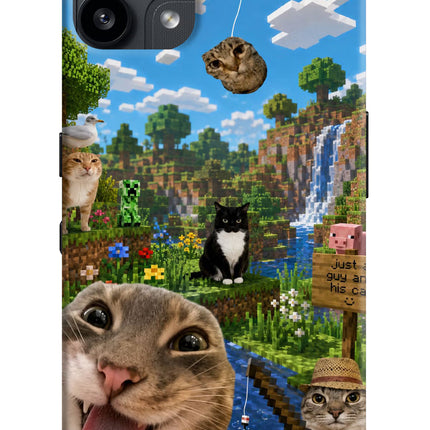 Minecraft Cat Chaos Nothing Phone 3A Lite Hard Case Back Cover by Casekaro