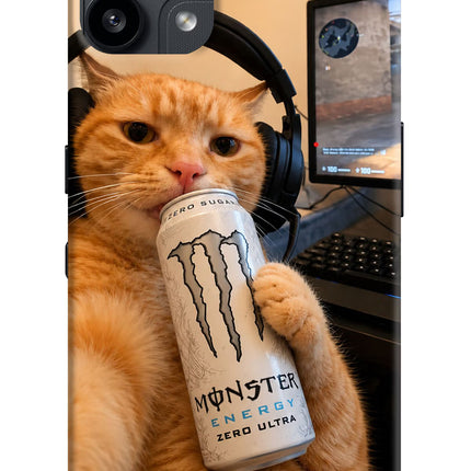 Gamer Cat Energy Nothing Phone 3A Lite Hard Case Back Cover by Casekaro