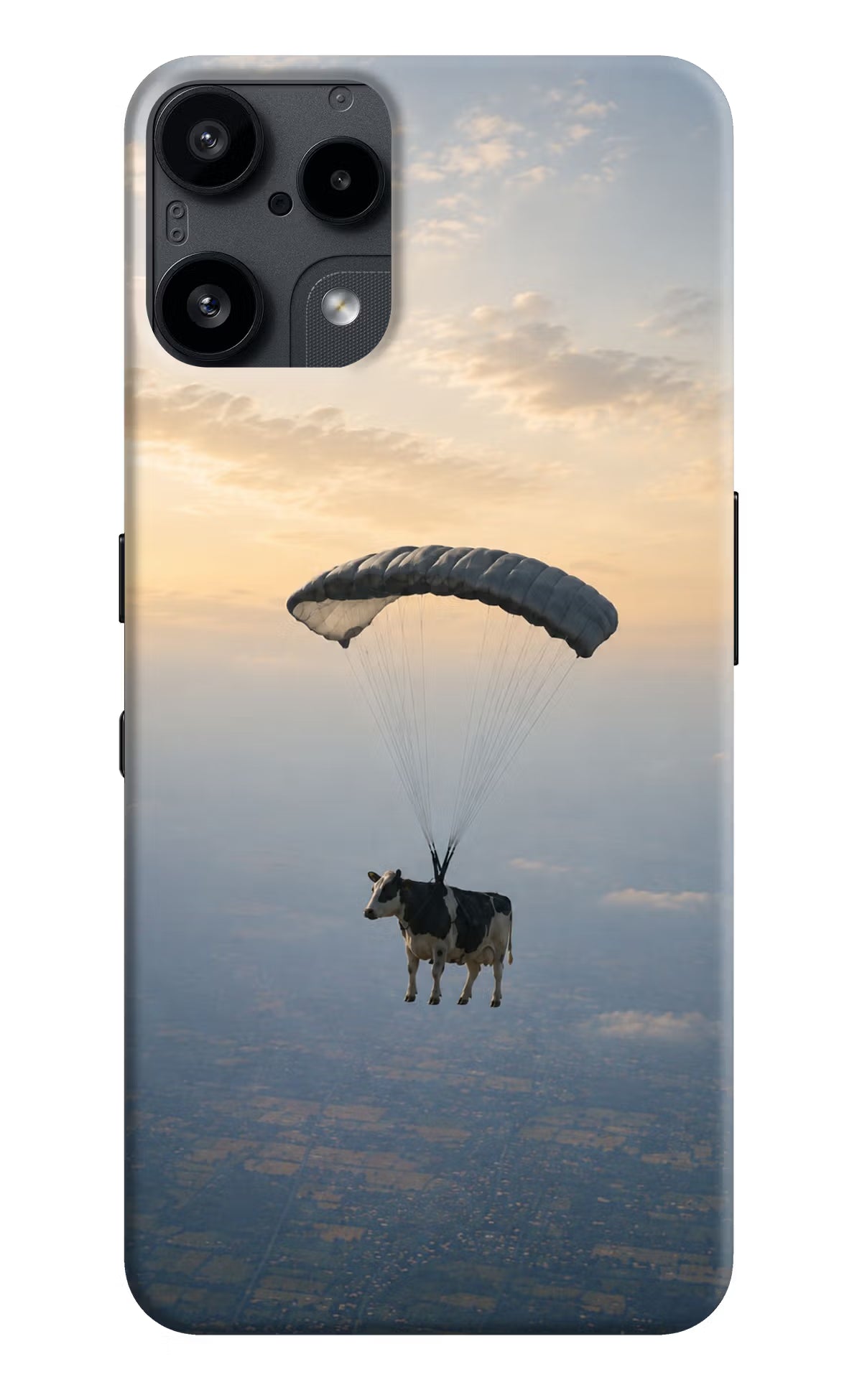 Skydiving Cow Nothing Phone 3A Lite Back Cover