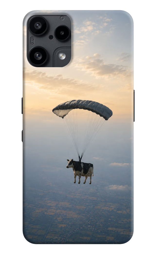 Skydiving Cow Nothing Phone 3A Lite Hard Case Back Cover by Casekaro