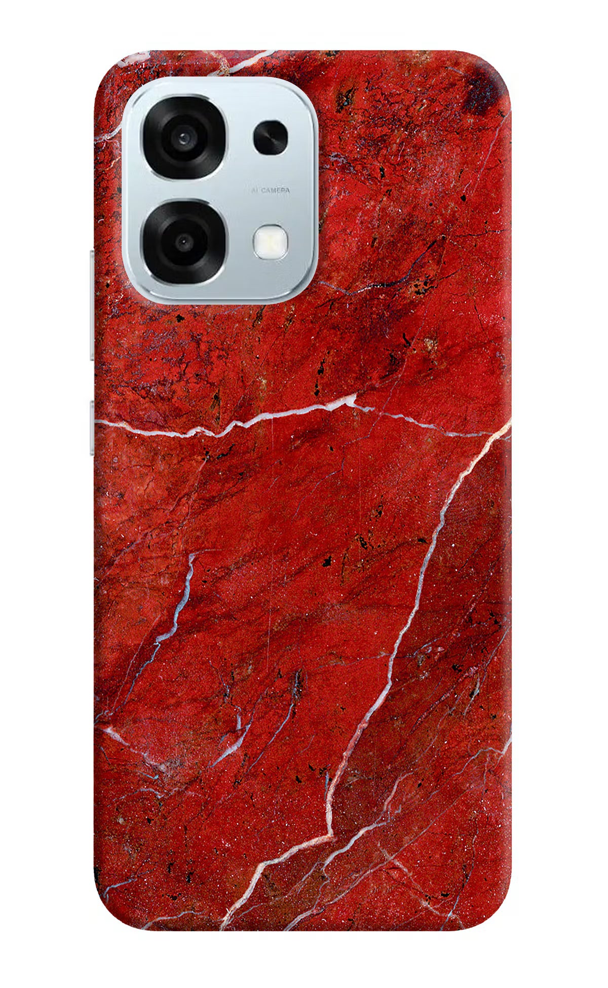 Red Marble Design Oppo F31 5G Hard Case Back Cover by Casekaro