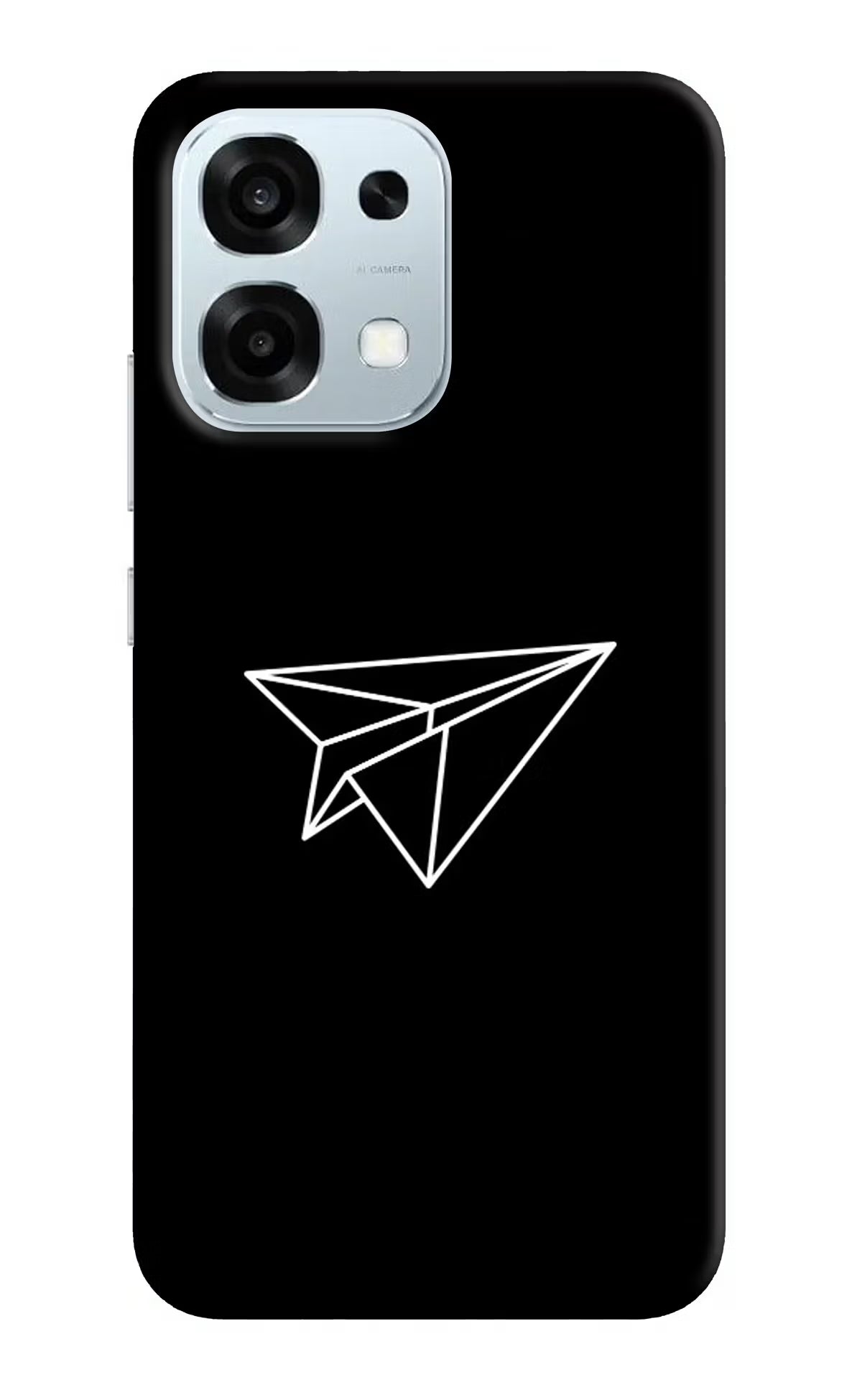 Paper Plane White Oppo F31 5G Hard Case Back Cover by Casekaro