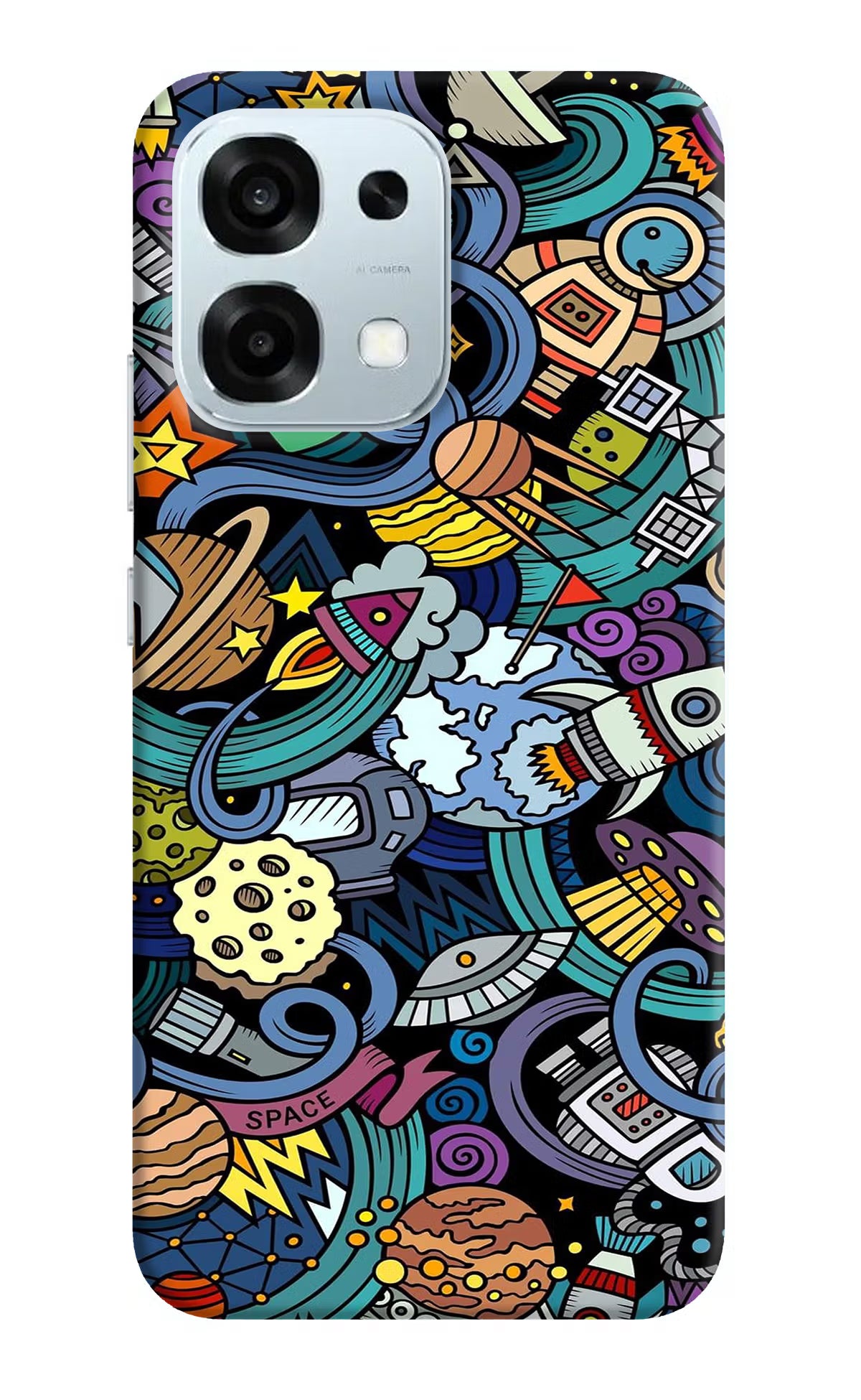 Space Abstract Oppo F31 5G Hard Case Back Cover by Casekaro