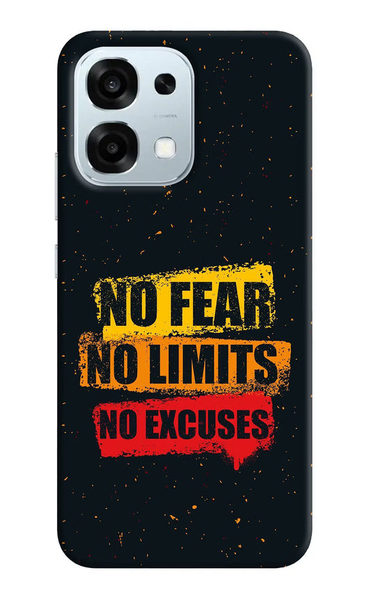 No Fear No Limits No Excuse Oppo F31 5G Hard Case Back Cover by Casekaro