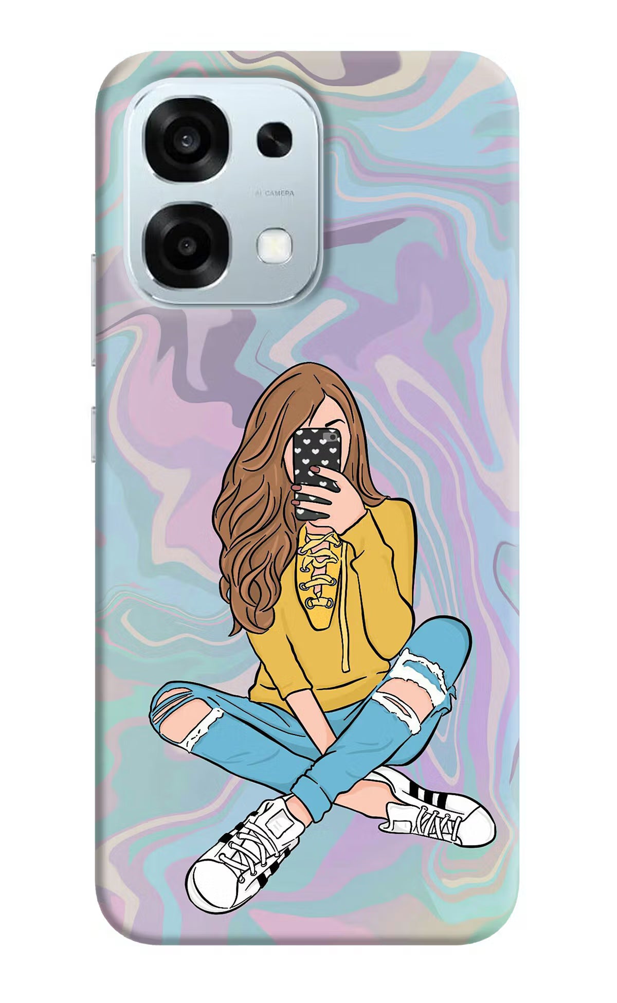 Selfie Girl Oppo F31 5G Hard Case Back Cover by Casekaro