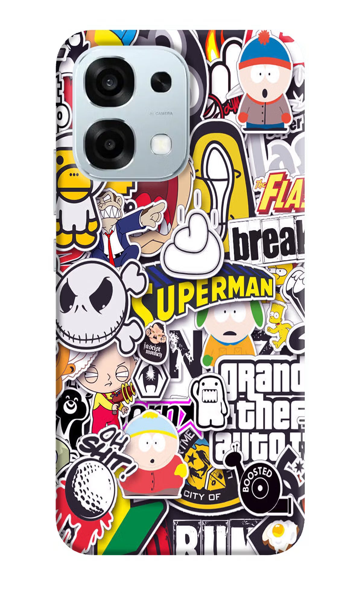 Sticker Bomb Oppo F31 5G Hard Case Back Cover by Casekaro