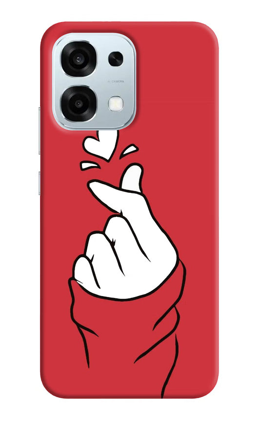 Korean Love Sign Oppo F31 5G Hard Case Back Cover by Casekaro