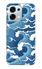 Blue Waves Oppo F31 5G Hard Case Back Cover by Casekaro