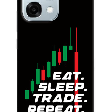 Eat Sleep Trade Repeat Oppo F31 5G Hard Case Back Cover by Casekaro